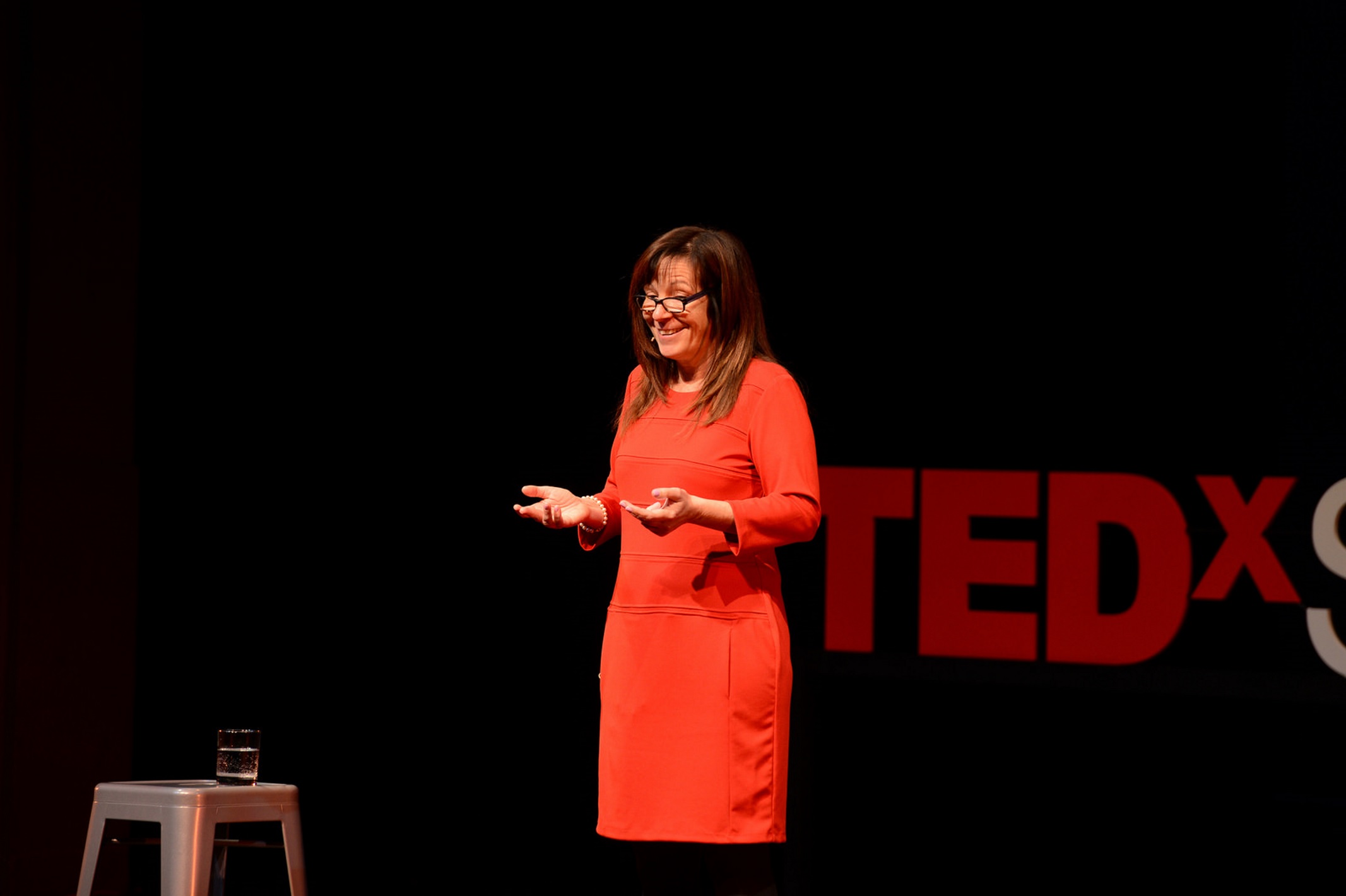 Sarri speaking at TEDx event